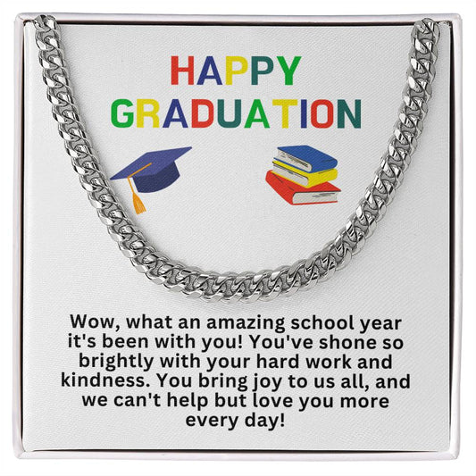 Happy Graduation Cuban Link Necklace