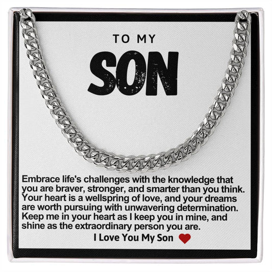 Son Cuban Link Chain-  Embrace Life's Challenges