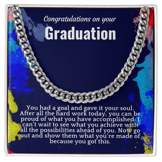 Graduation Cuban Link Necklace