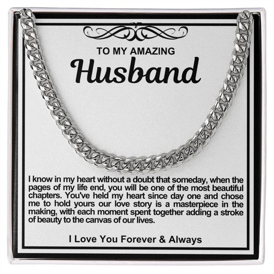 Husband Cuban Link Chain Necklace