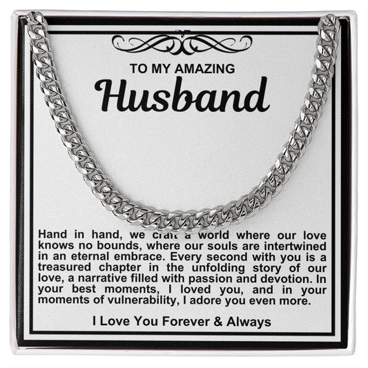 Husband Cuban Link Chain Necklace