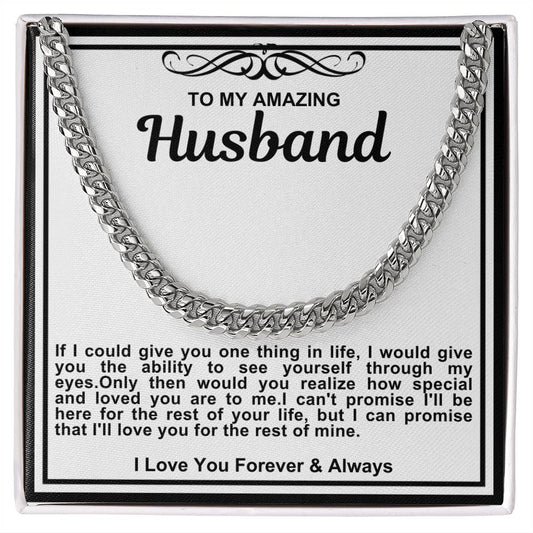 Husband Cuban Link Chain Necklace