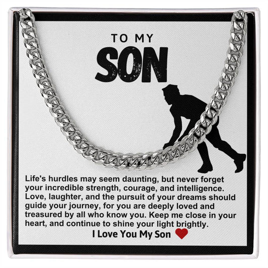 Son Cuban Chain Necklace- Hockey