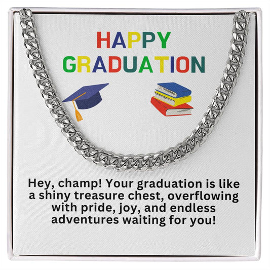 Happy Graduation Cuban Link Necklace