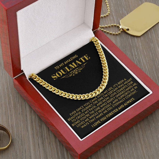 Soulmate Cuban Link Chain- Love Cements Our Bond