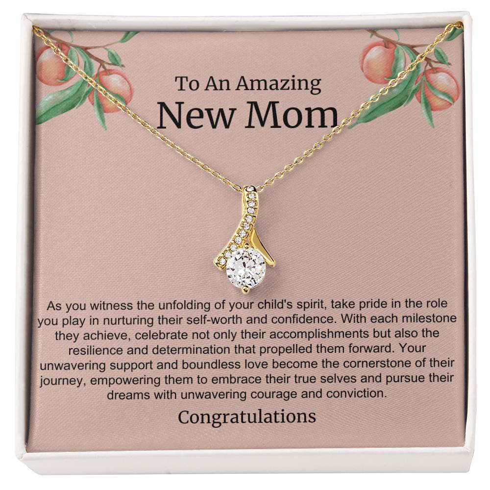 To An Amazing New Mom Alluring Beauty Necklace