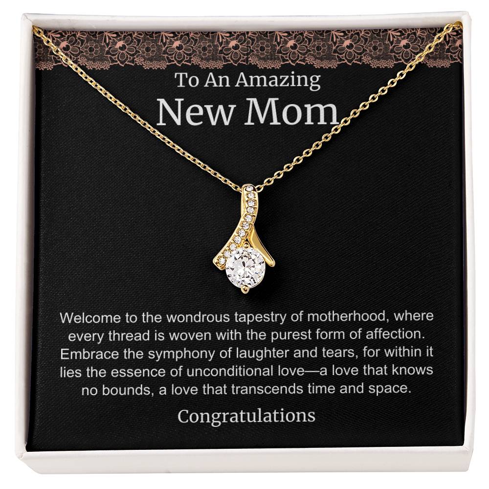 To An Amazing New Mom Alluring Beauty Necklace