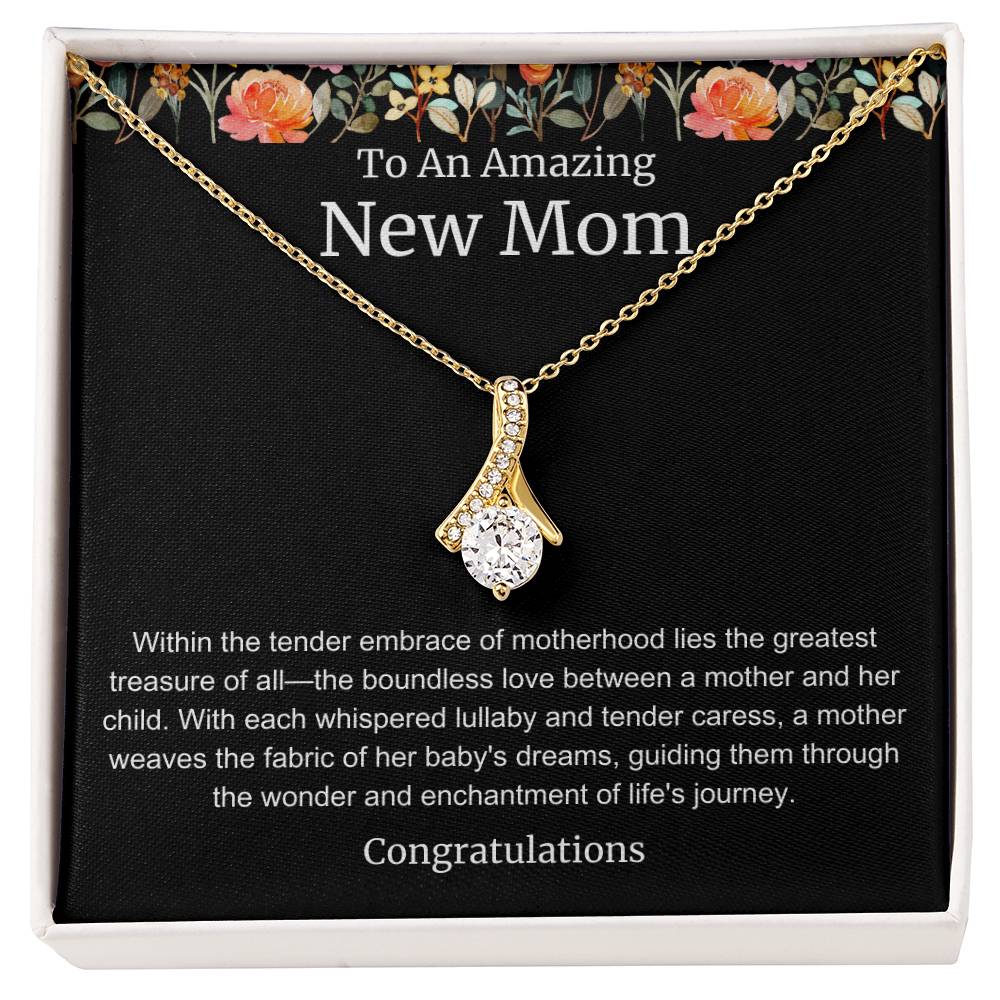 To An Amazing New Mom Alluring Beauty Necklace