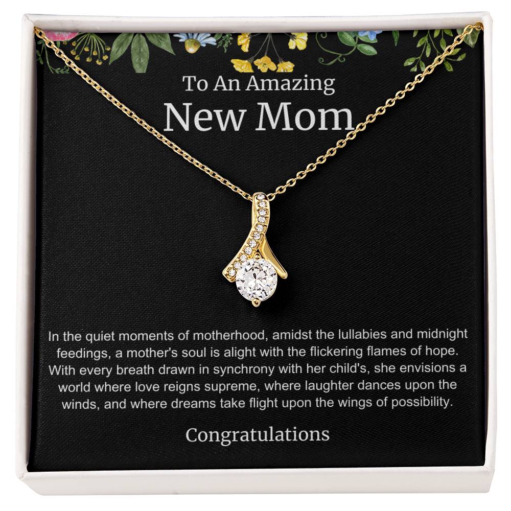 To An Amazing New Mom Alluring Beauty Necklace