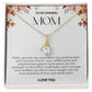 To My Amazing Mom Ribbon Shape Pendant Necklace