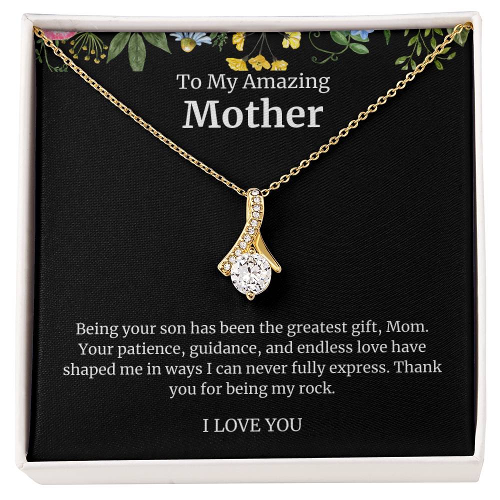 To My Amazing Mother Alluring Beauty Necklace