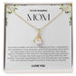 To My Amazing Mom Ribbon Shape Pendant Necklace