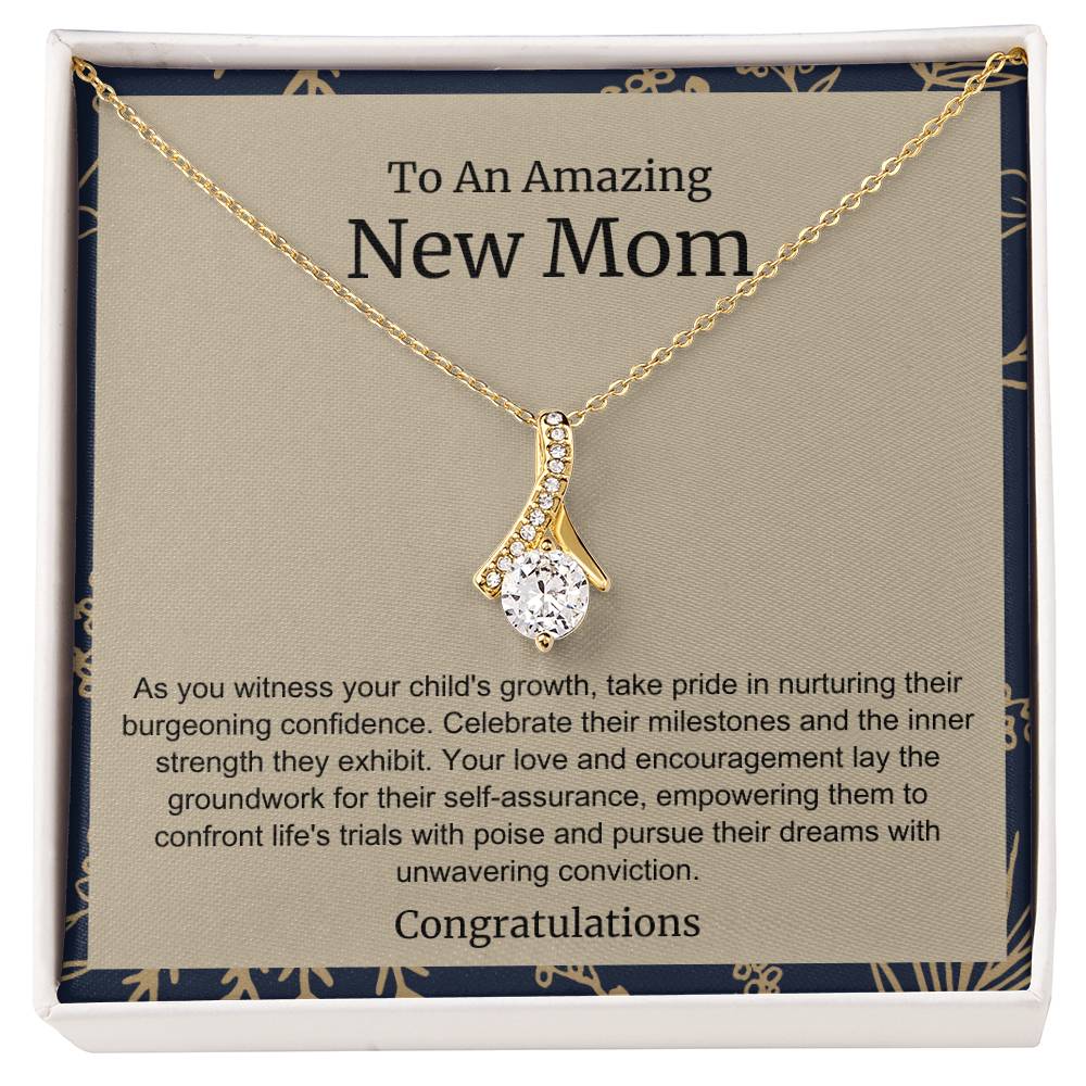 To An Amazing New Mom Alluring Beauty Necklace