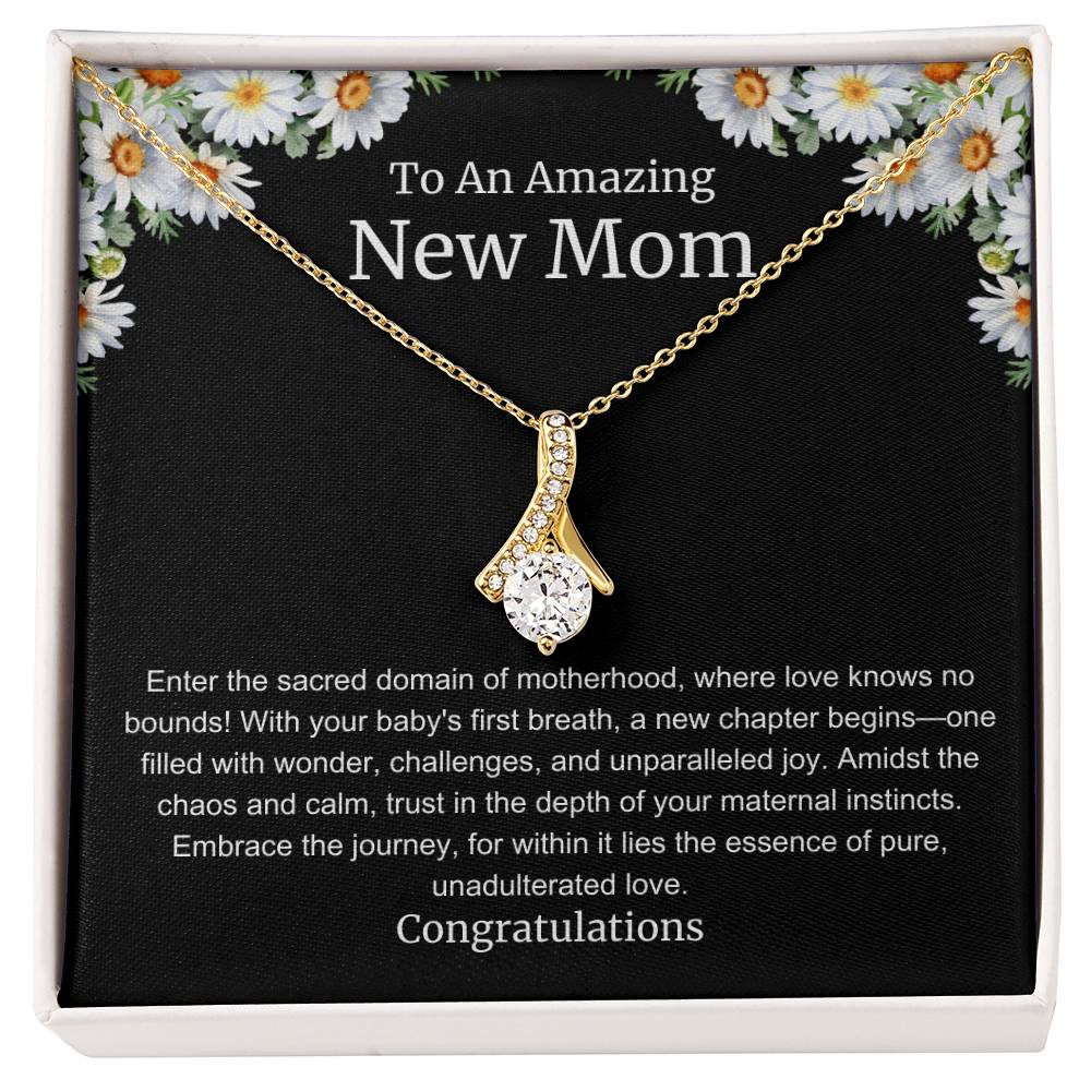 To An Amazing New Mom Alluring Beauty Necklace