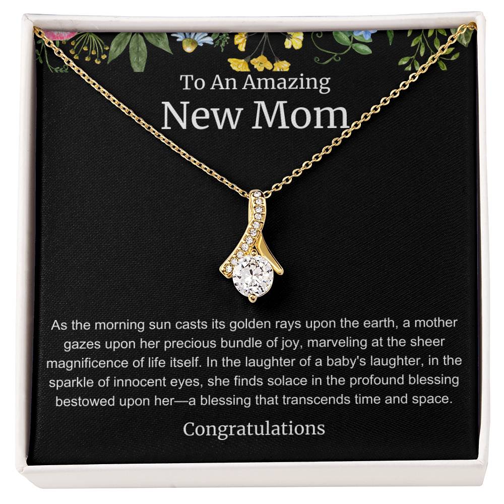 To An Amazing New Mom Alluring Beauty Necklace