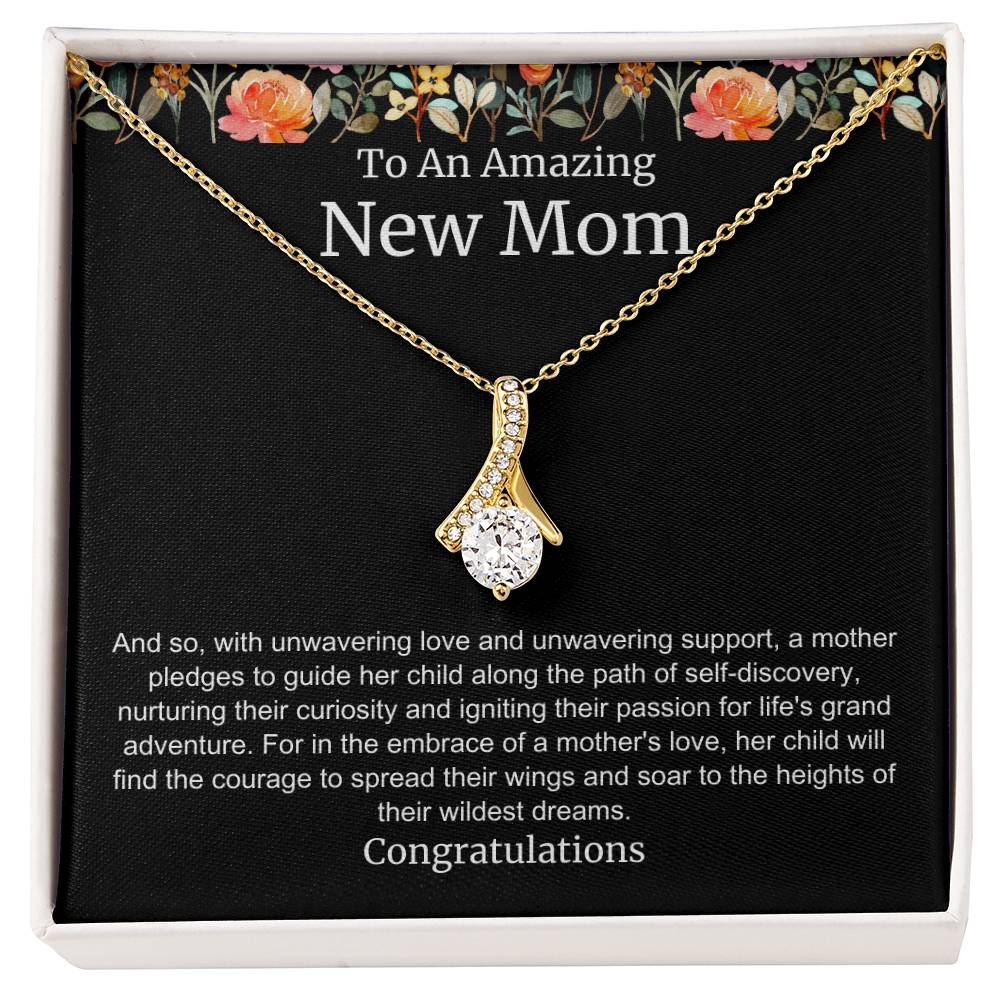 To An Amazing New Mom Alluring Beauty Necklace