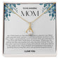 To My Amazing Mom Ribbon Shape Pendant Necklace