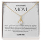 To My Amazing Mom Ribbon Shape Pendant Necklace