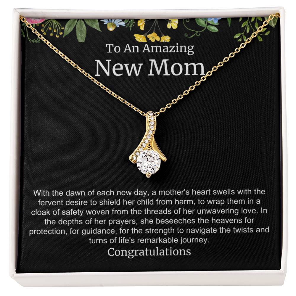 To An Amazing New Mom Alluring Beauty Necklace