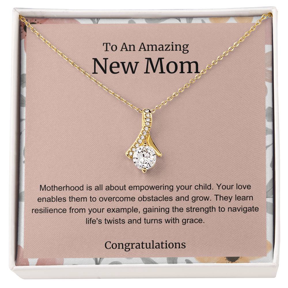 To An Amazing New Mom Alluring Beauty Necklace