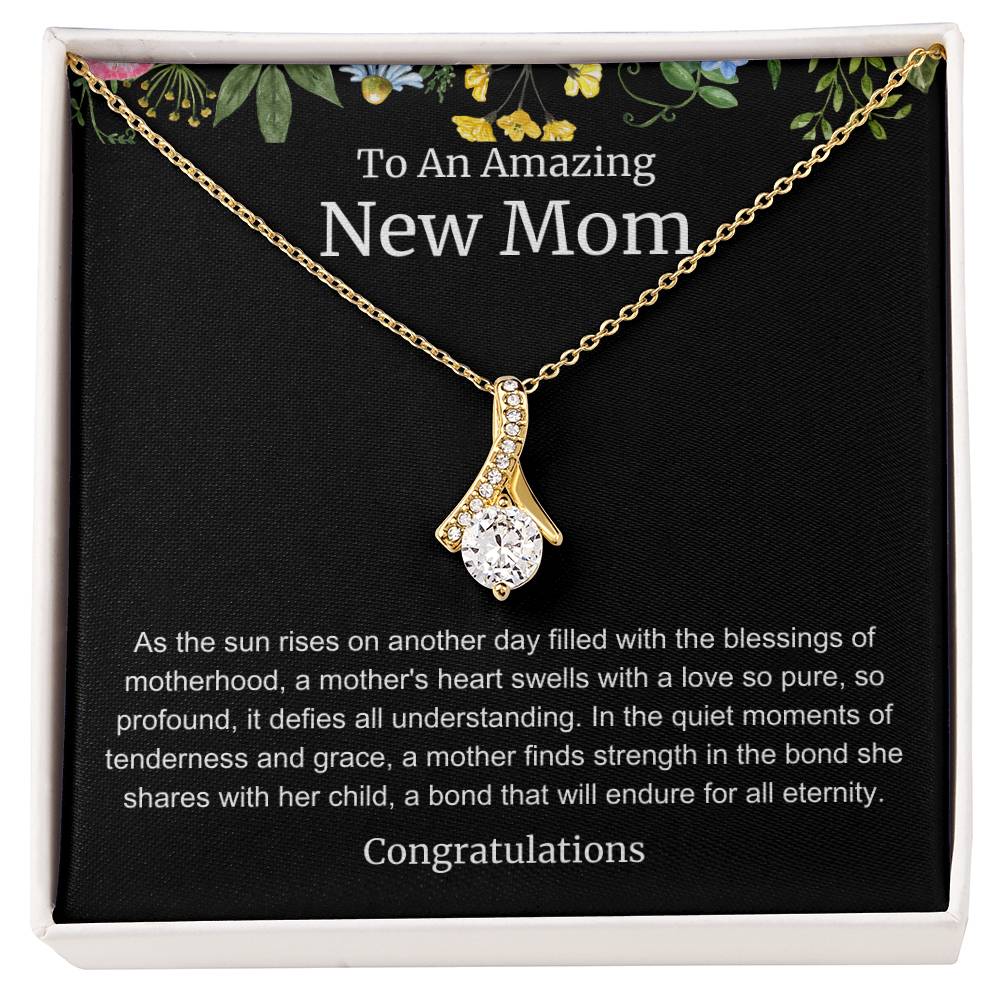 To An Amazing New Mom Alluring Beauty Necklace