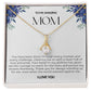 To My Amazing Mom Ribbon Shape Pendant Necklace