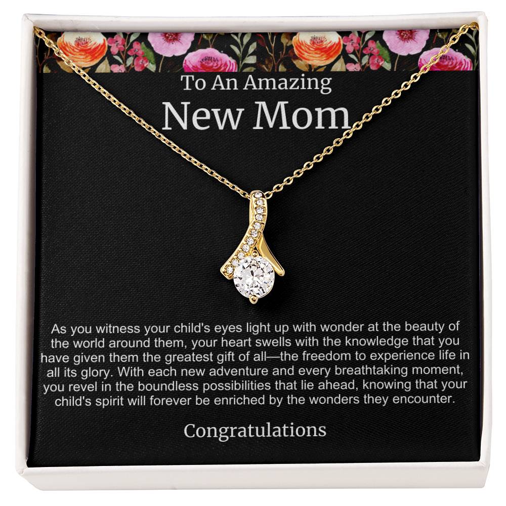 To An Amazing New Mom Alluring Beauty Necklace