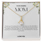 To My Amazing Mom Ribbon Shape Pendant Necklace