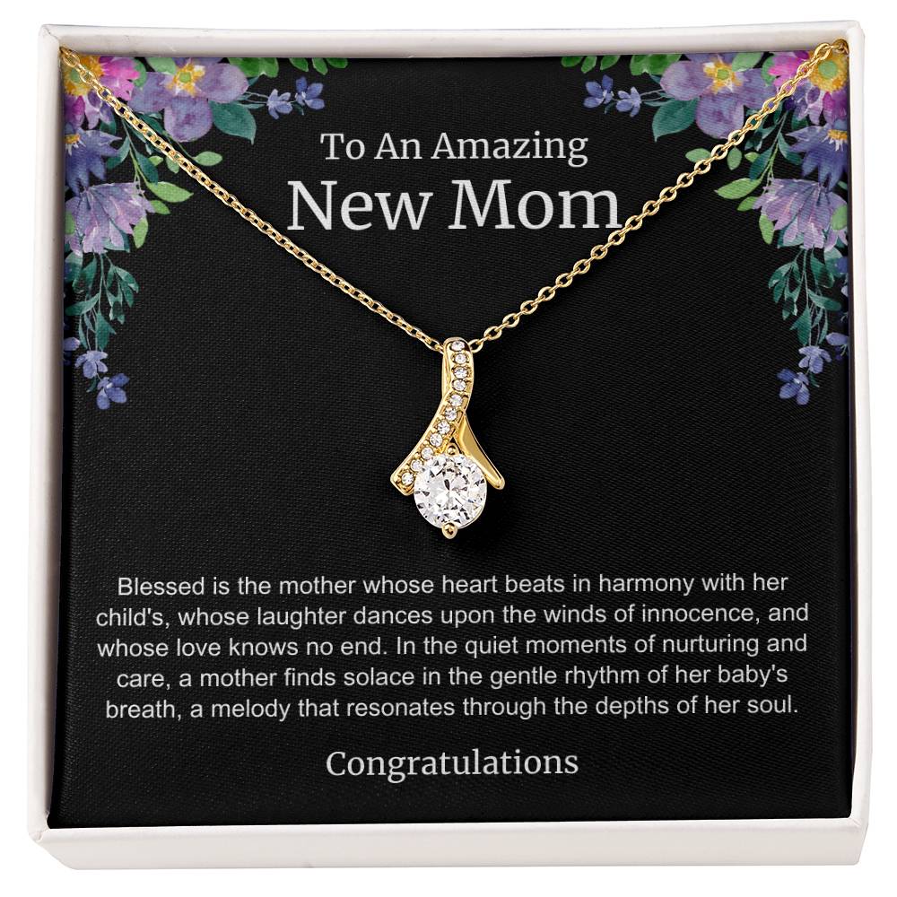 To An Amazing New Mom Alluring Beauty Necklace