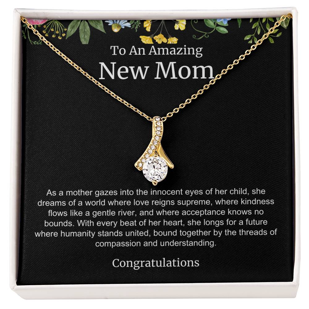 To An Amazing New Mom Alluring Beauty Necklace