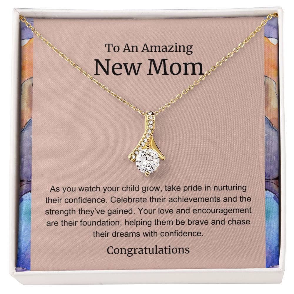 To An Amazing New Mom Alluring Beauty Necklace