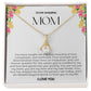 To My Amazing Mom Ribbon Shape Pendant Necklace