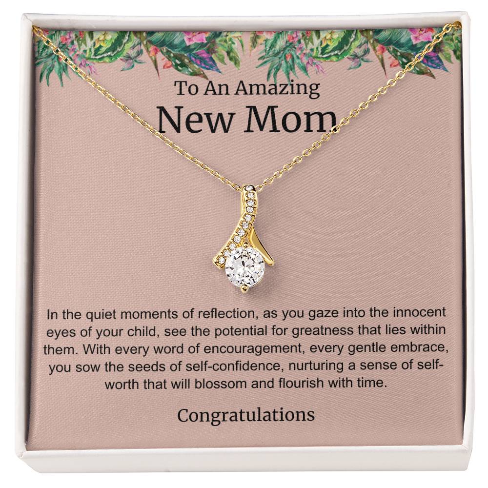 To An Amazing New Mom Alluring Beauty Necklace