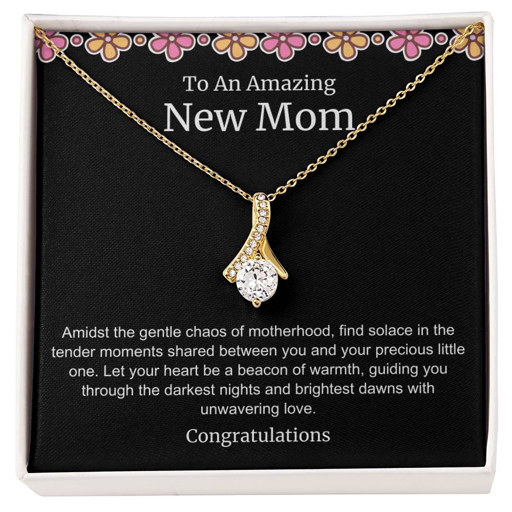 To An Amazing New Mom Alluring Beauty Necklace