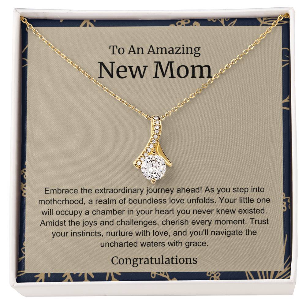 To An Amazing New Mom Alluring Beauty Necklace