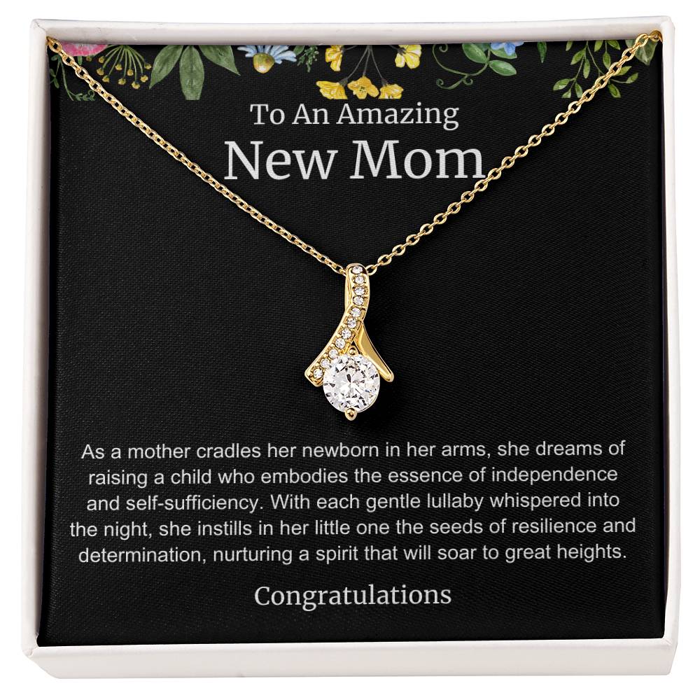 To An Amazing New Mom Alluring Beauty Necklace