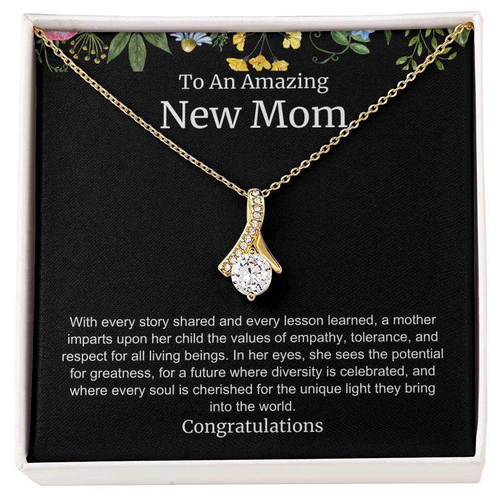 To An Amazing New Mom Alluring Beauty Necklace