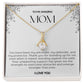 To My Amazing Mom Ribbon Shape Pendant Necklace
