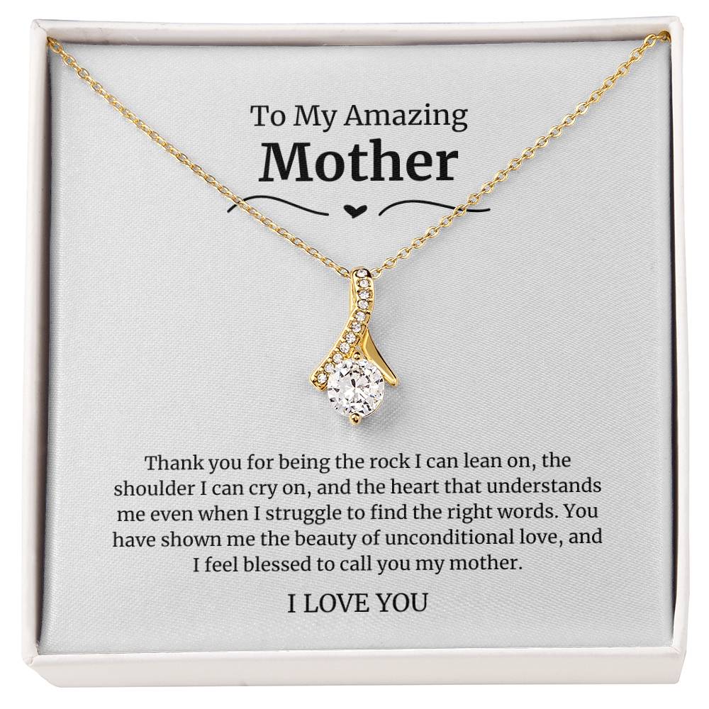 To My Amazing Mother Alluring Beauty Necklace