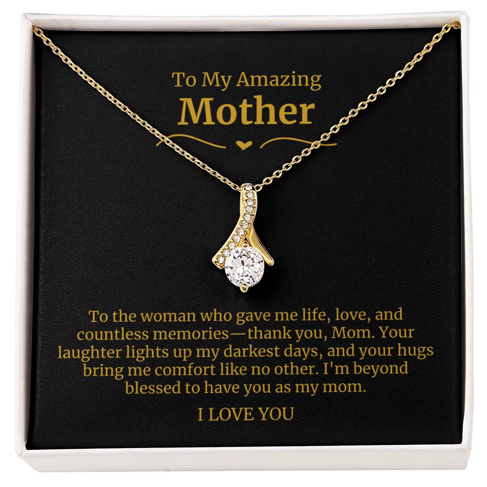 32 To My Amazing Mom Necklace-To The Woman Who Gave Me Life