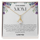 To My Amazing Mom Ribbon Shape Pendant Necklace