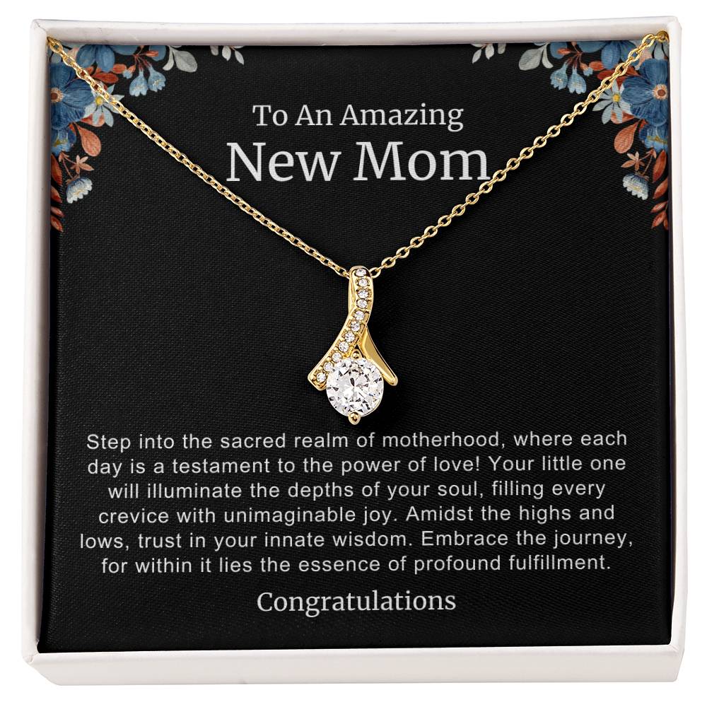 To An Amazing New Mom Alluring Beauty Necklace