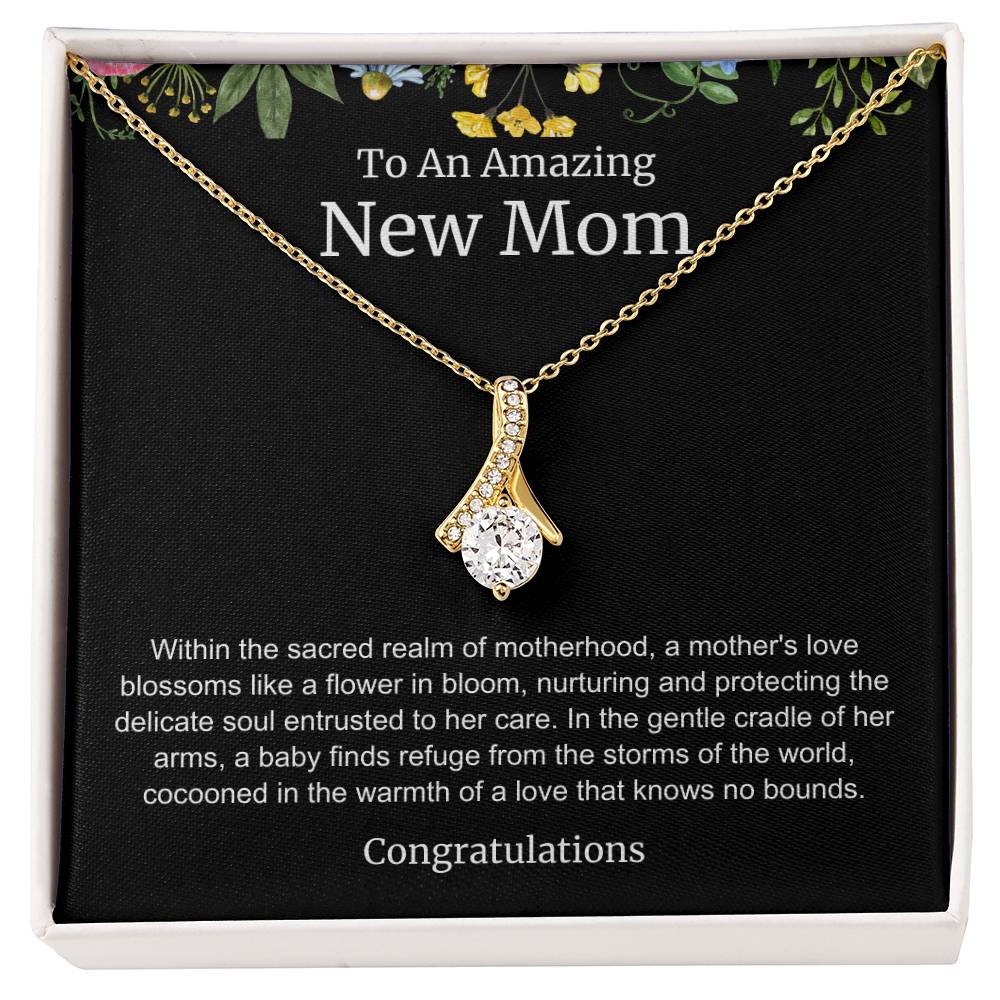 To An Amazing New Mom Alluring Beauty Necklace