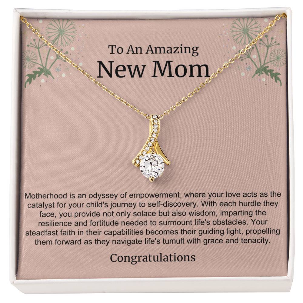 To An Amazing New Mom Alluring Beauty Necklace