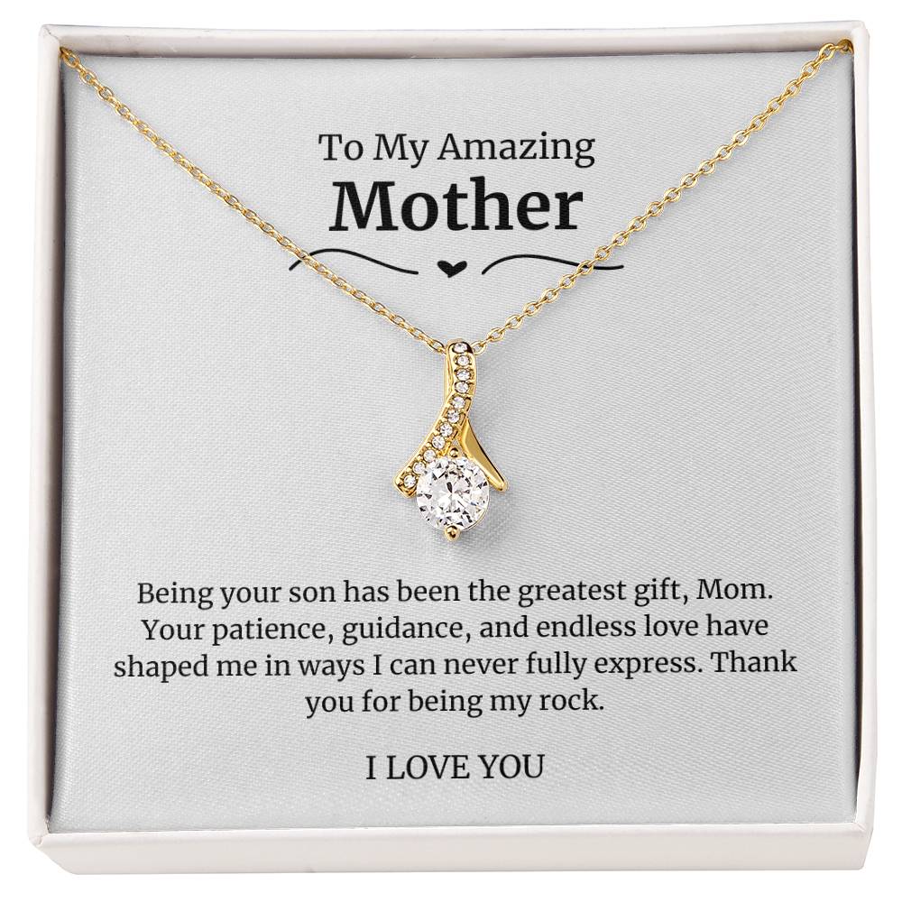 To My Amazing Mother Alluring Beauty Necklace