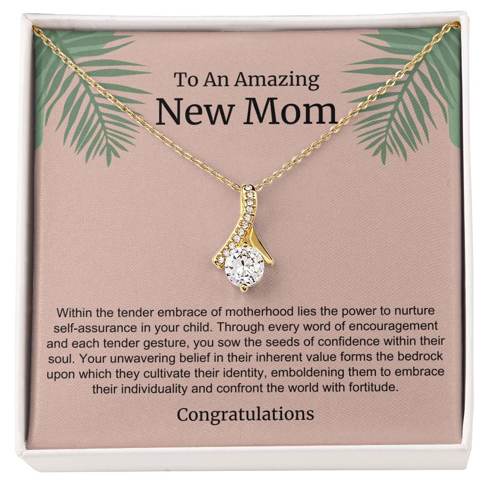 To An Amazing New Mom Alluring Beauty Necklace