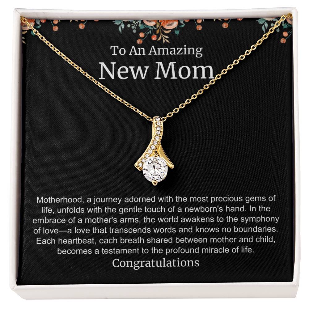 To An Amazing New Mom Alluring Beauty Necklace