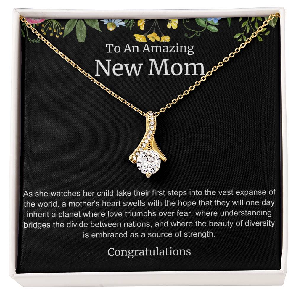 To An Amazing New Mom Alluring Beauty Necklace