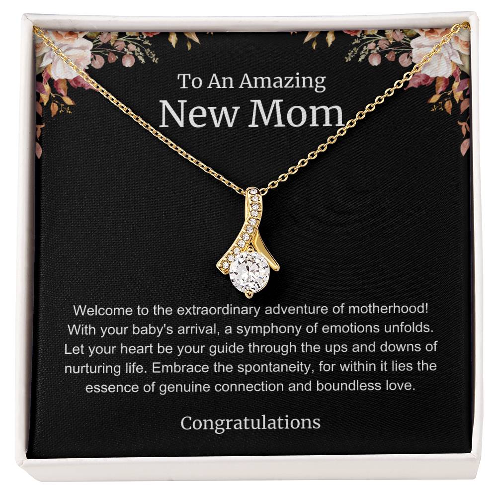 To An Amazing New Mom Alluring Beauty Necklace