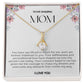 To My Amazing Mom Ribbon Shape Pendant Necklace